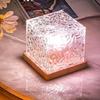 Dynamic Water Ripple Night Light Remote Control Rotating Water Wave Night Light 6 Colors Water Ripple Cube Colorful Night Light