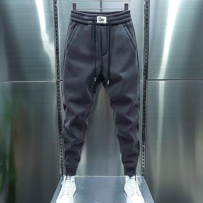Pantaloni da uomo Autunno Inverno Aggiunta Velluto Ispessimento Streetwear Abbigliamento Uomo Pantaloni da Uomo Pantaloni Larghi Uomo Taglia Grande Youngla Palestra Uomo