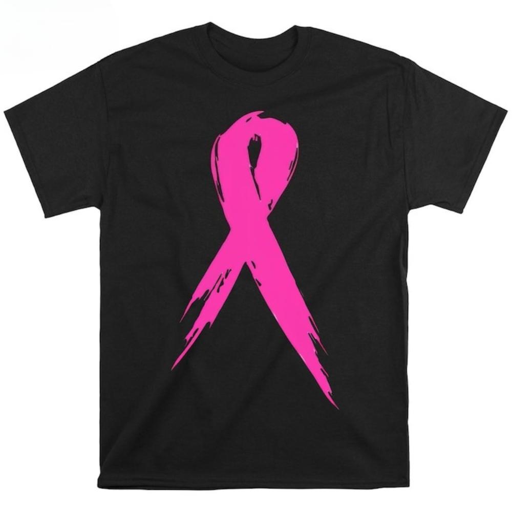 Pink Ribbon Breast Cancer Tshirt Men Women Unisex Pink for October Graphic T Shirts Summer Casual Cotton Clothes