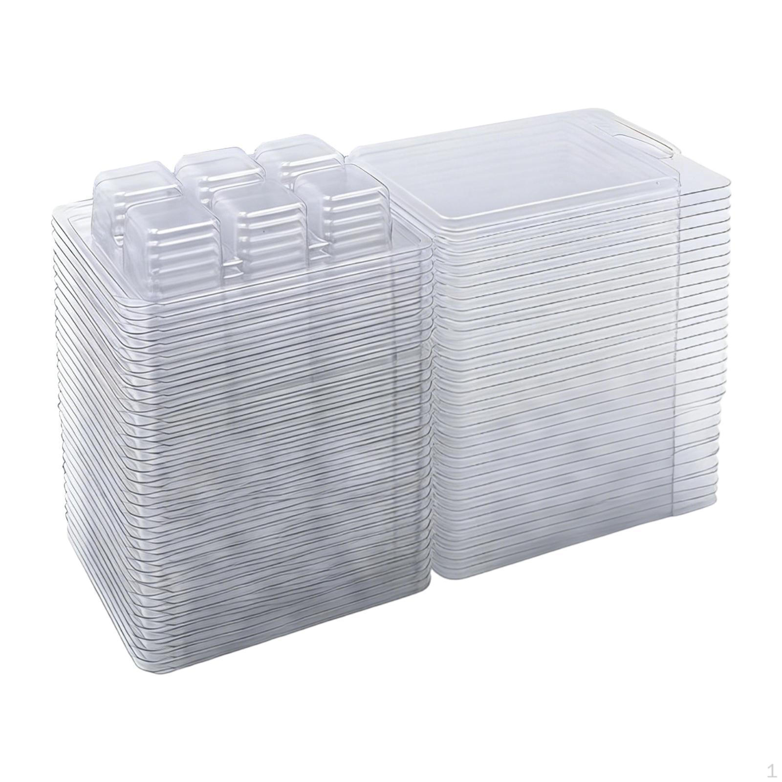 

30x Melt Containers Clamshells Organizer Tray Transparent Empty DIY Casting Model Easy to Use for