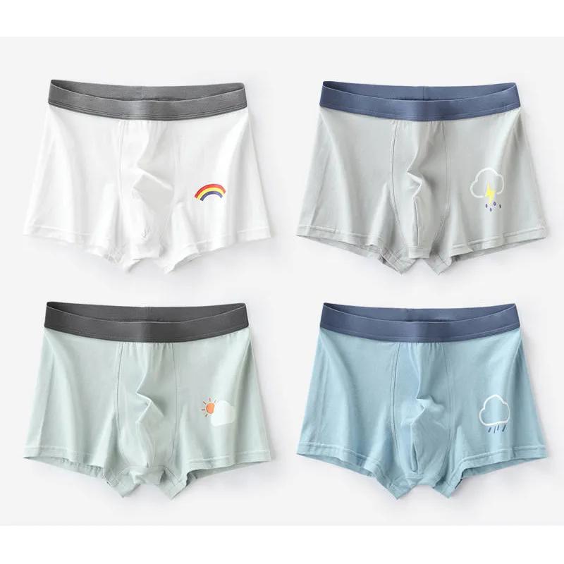 Teenage Underwear Male Development Period Students Cotton Junior High School Students 13-16 Years Old Big Boy Boxer Pants