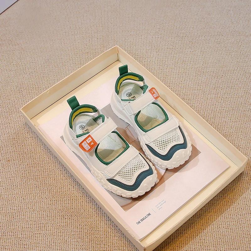 

Детские сандалии для девочек 2024 года, летняя новая мода, спортивный стиль, мягкая подошва, удобная, нескользящая, повседневная, универсальная пляжная обувь 27 зелёный