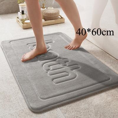 40*60 cm koraļļu flīsa vannas paklājiņš, neslīdošs pamatnes materiāls, mazgājams veļas mašīnā, ar īsām šķiedrām, plakans, iegarens, mīksts, komfortabls vannas istabas paklājiņš ar lielisku uzsūkšanas spēju.