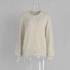 Red Open Front Long Sleeve Knit Cardigan