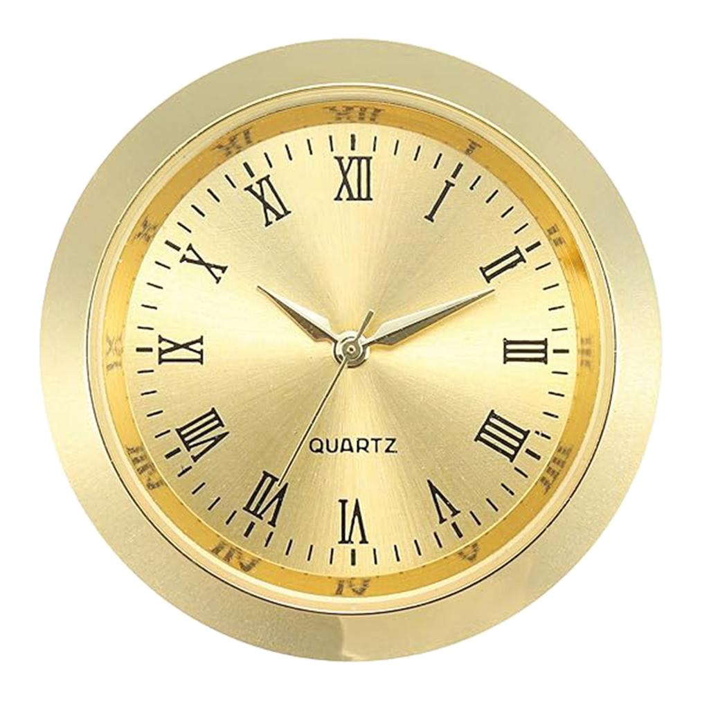 36MM Clock Quartz Movement Round Clocks Head Insert Classic Clock Craft DIY Gold Arabic Numbers Watch Replacement Part Supplies