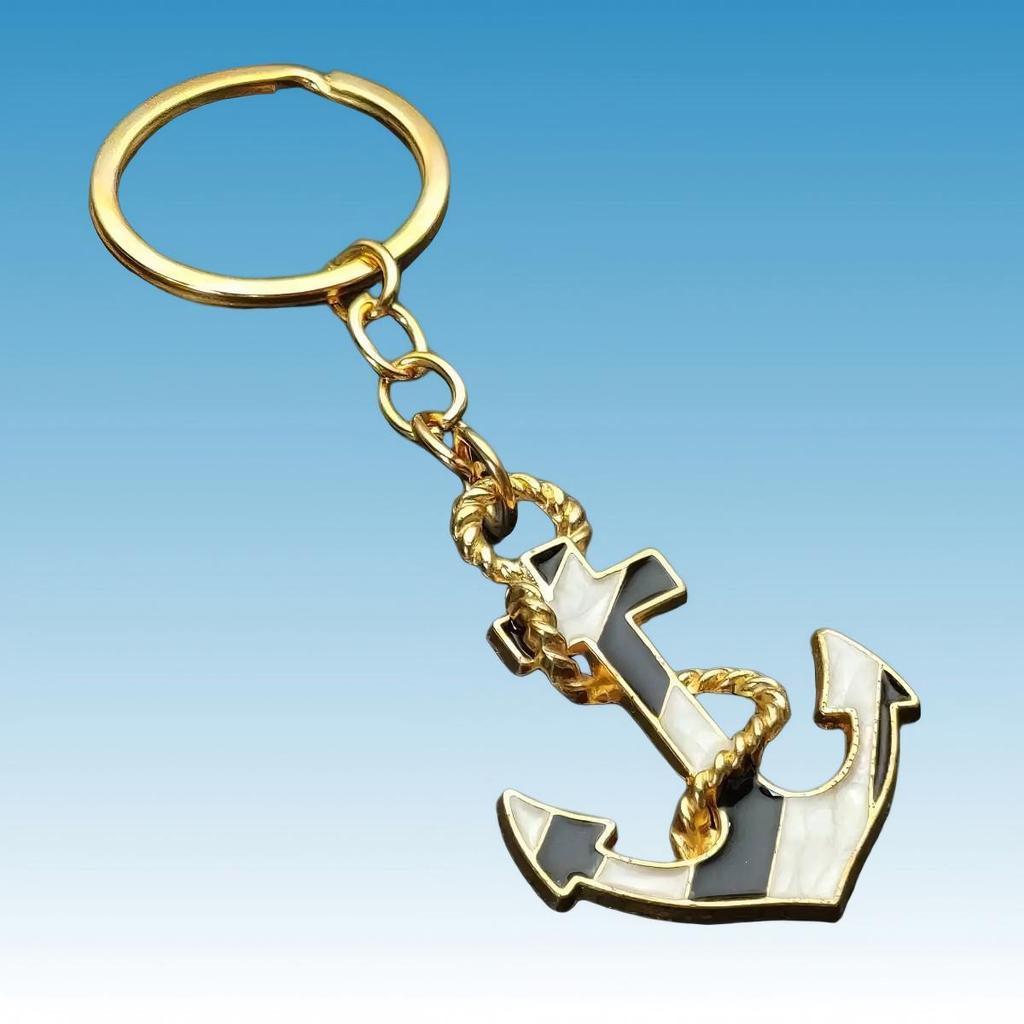Charm Retro Metal Ship Anchor Keychain Bag Hanging Adventure Shipr Pirate Keyring Badge Car Key Trendy Personalization Gifts