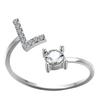 Finr Rings Simpli Letters Rings Fash Jewelry Rings-L-Silver