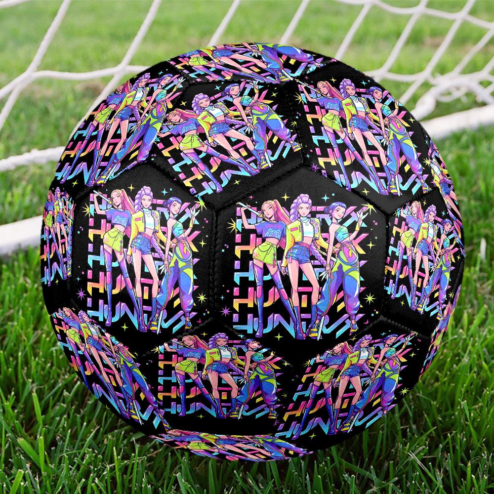 K Print Size 5 Soccer Ball, Standard Match Football for Sports Game and Team Practice, Ideal Gift for Soccer Fans