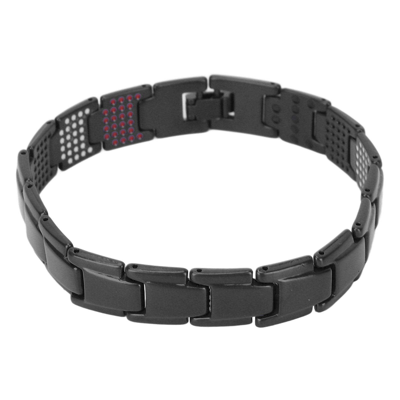 

Модный магнитный терапевтический браслет для похудения из титановой стали унисекс магнитный браслетсиний чёрный