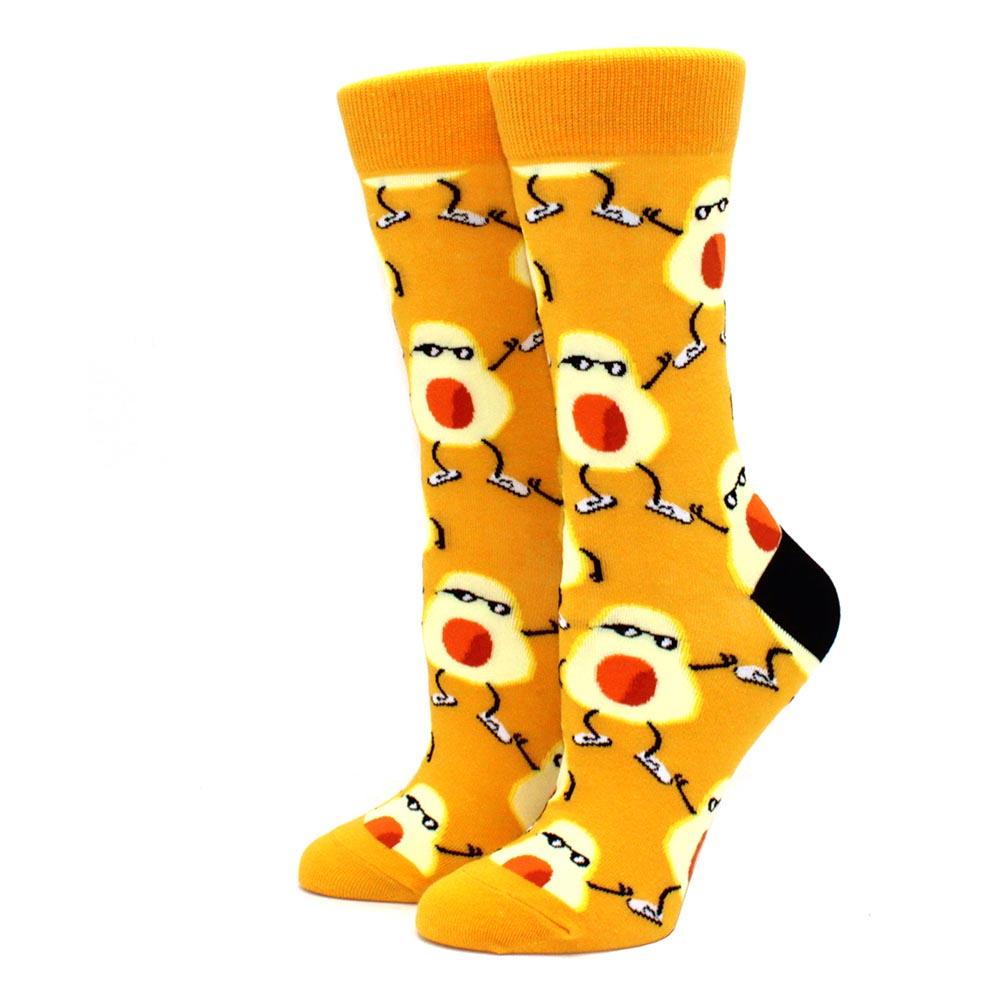 1 Pair S Funny Socks Women Casual Cartoon Fruit Banana Avocado Lemon Egg Cookie Donuts Happy Harajuku Skateboard Socks