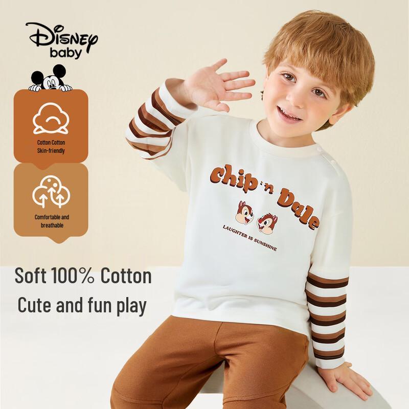 

Disney Baby Unisex Layered Look Long Sleeve Pure Cotton T-Shirt 120
