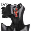 Rhinestone Dangle Earrings Creative Vivid Funny Lobster Sexy Eardrop for Gift Girls