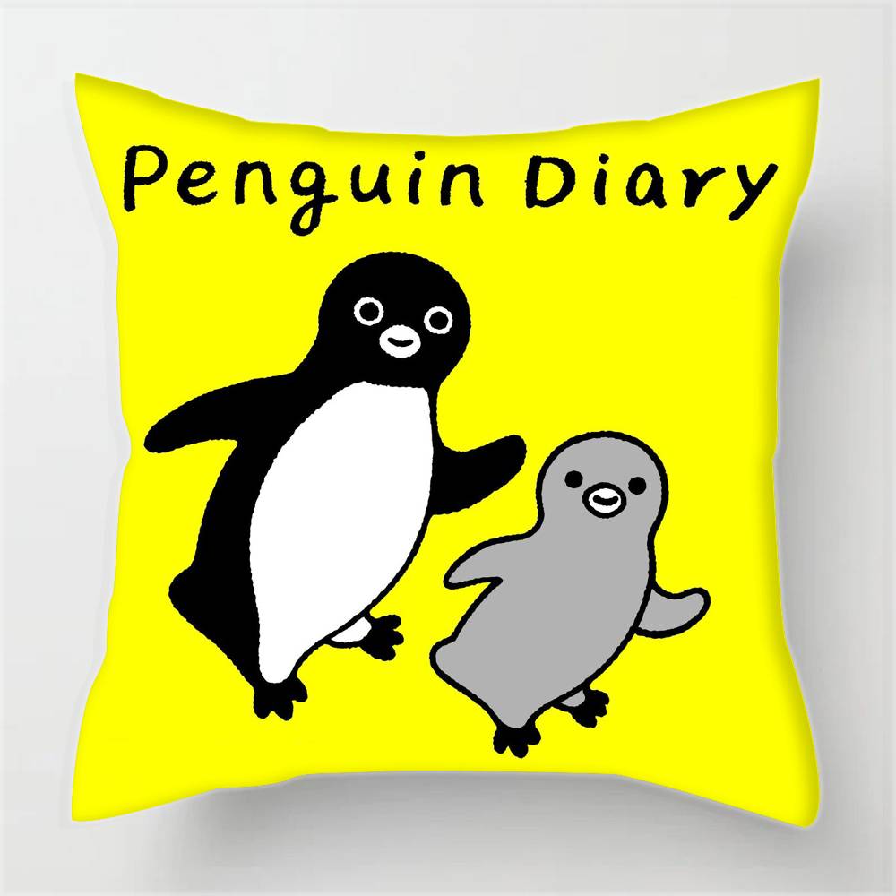 Cartonn P-ingu Penguin  Pillowcases cushion covers living room sofas home decor gifts