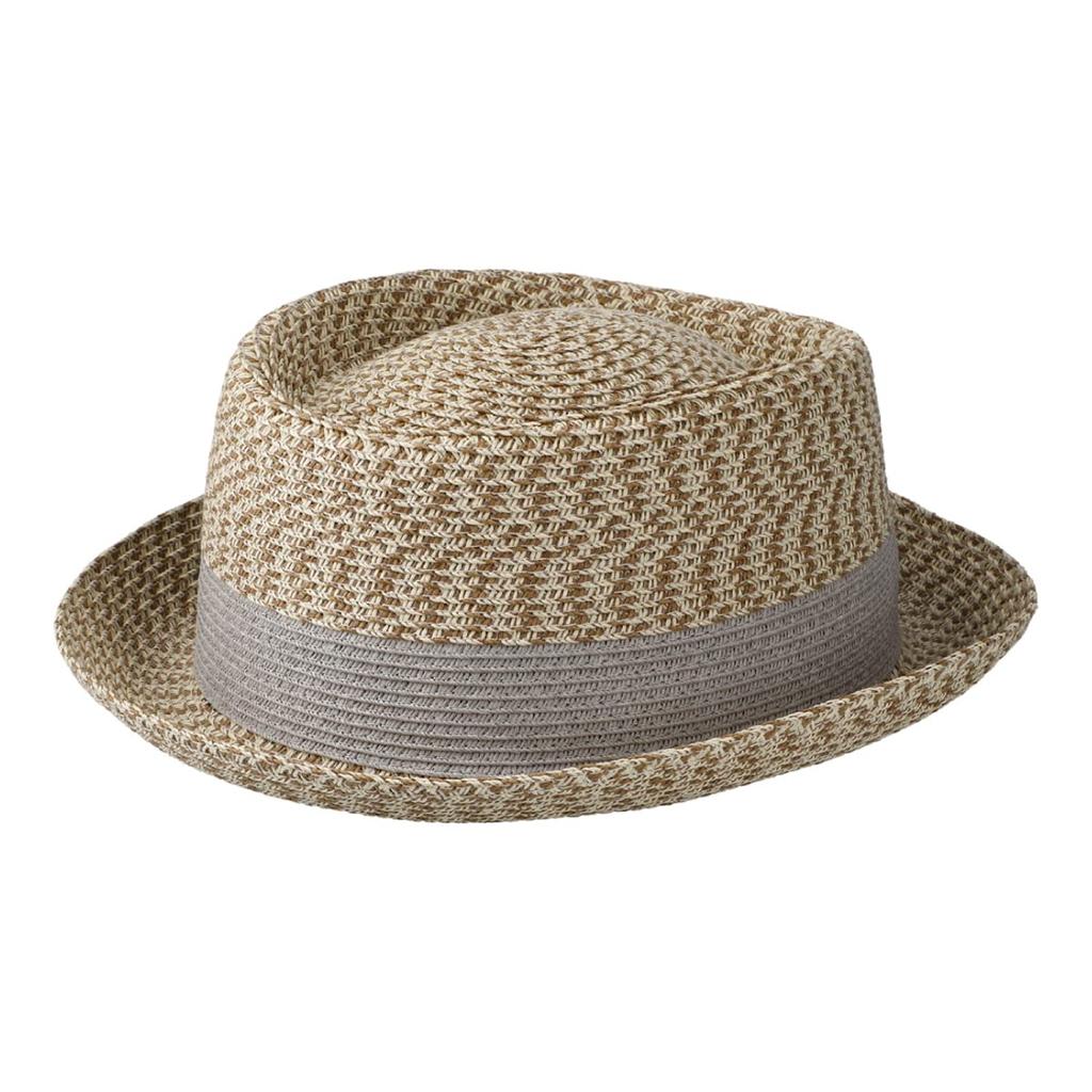 Basic Enchi Mosaic Braid Porkpie Mosaic and Brown Hat, Pattern, Antibacterial, Deodorizing, Men's Women's,