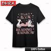 Womens Soft Oversize TShirt Reading Women Book Graphic Tee Short Cotton Black Streetwear Clothing Tees for Gym Shirts