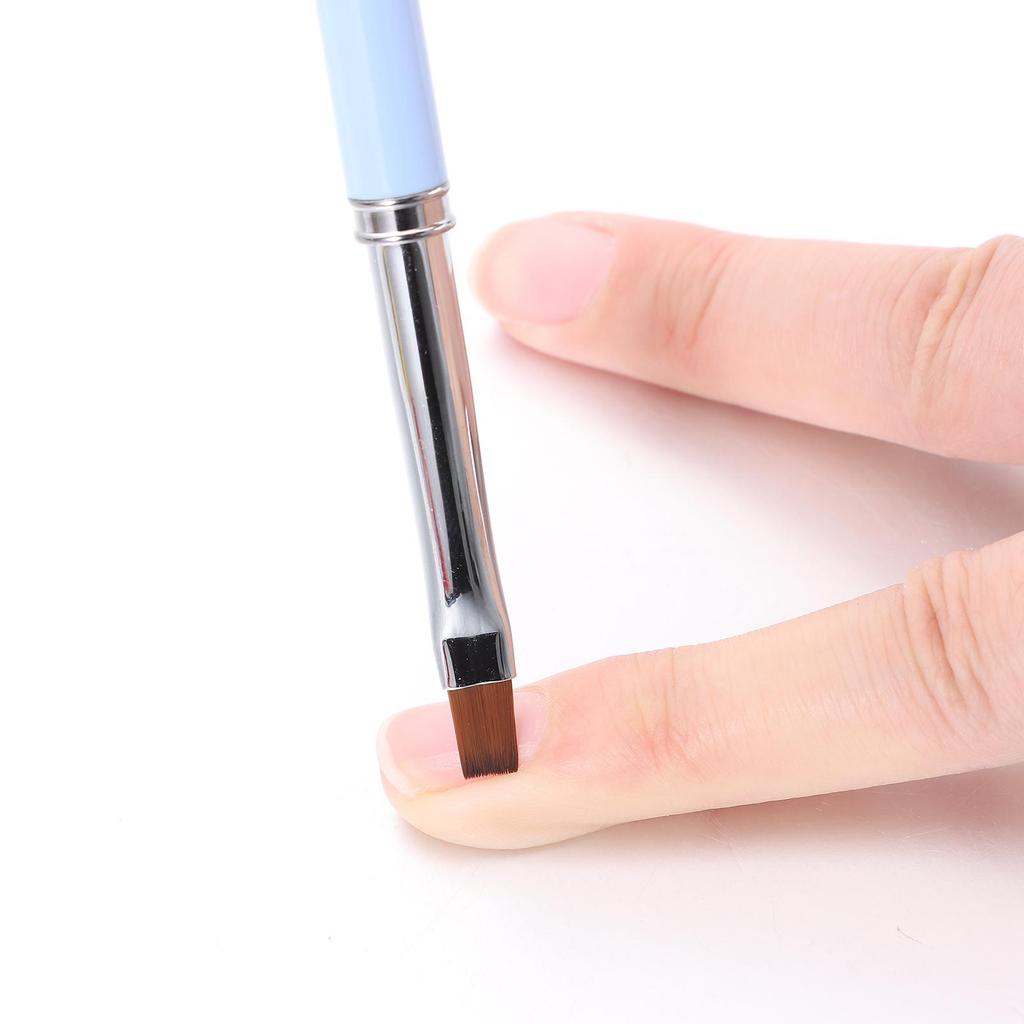 3pcs Metal Nail Art Clean Up Brushes  For Cleaning Polish Mistakes On The Cuticles