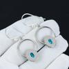 Swiss Blue Topaz Gemstone Earrings, 925 Sterling Silver Earring, Handmade Boho Silver Jewelry Dangle Earrings, Party Wear Gifts