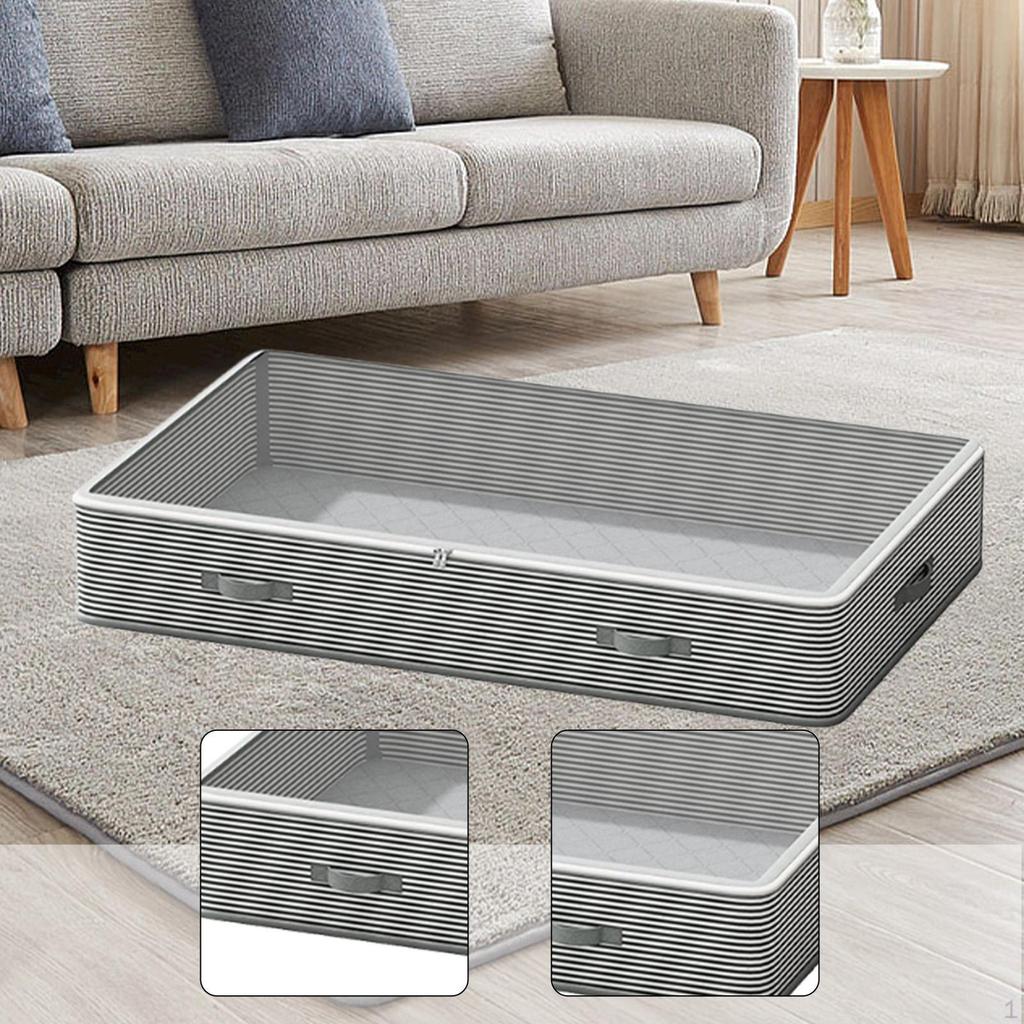 30L Low Profile Underbed Storage Container for Bedroom Organization, Ideal Bedding, Sweaters,
