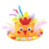 Handmade Decorations Easter Hats Colorful Eggs Bunny Chick Cartoon Cap DIY Craft Kit  Easter Party