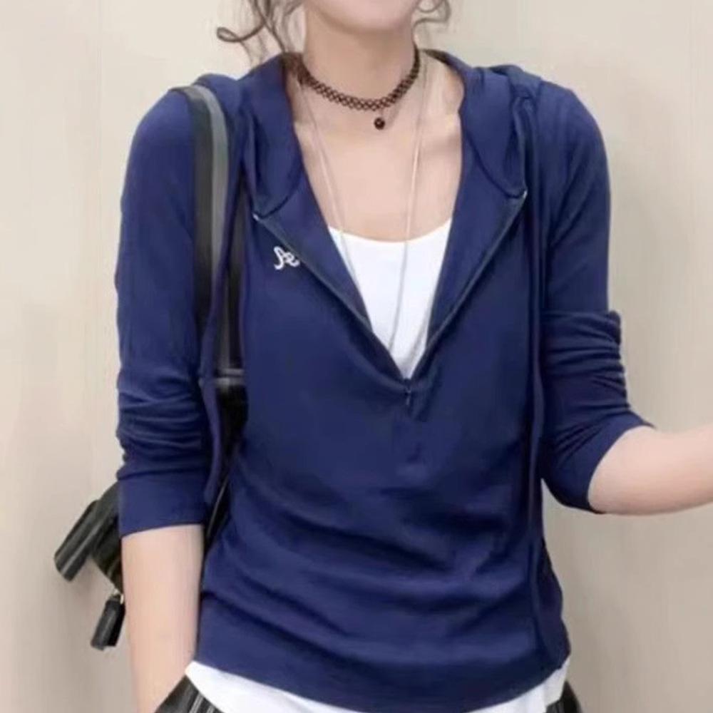 

Новый зимний повседневный дизайн толстовки с капюшоном из двух частей, модный и универсальный базовый топ с длинным рукавом 4XL