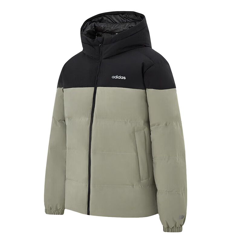 Adidas Down Jackets Men s Pebble Silver Gray Hooded Moderate KC2155 L