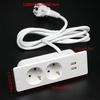European charging socket European standard concealed strip, plugged European style with sockets 2 ports, 4000W,