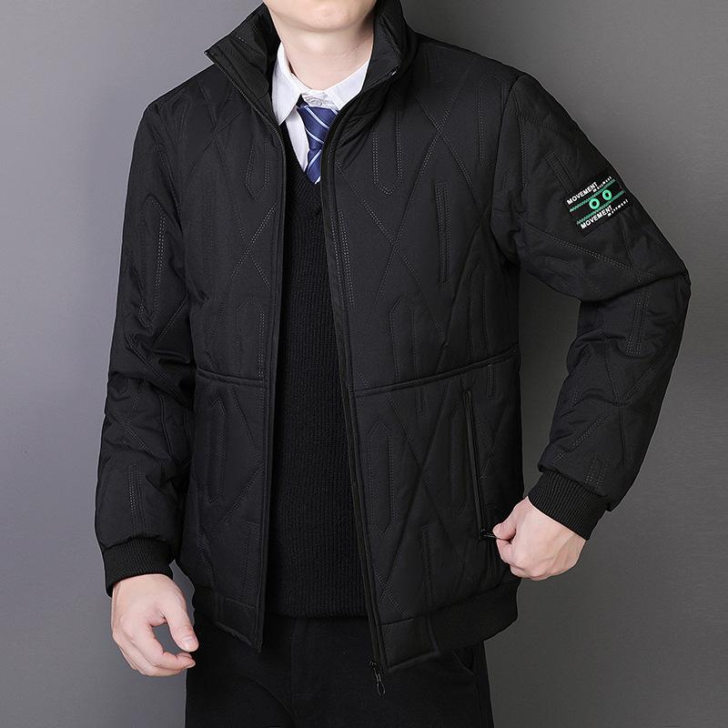 Lamb wool cotton-padded clothes stand-up collar cotton-padded clothes for men and women, new velvet cotton-padded clothes for men in winter, casual 