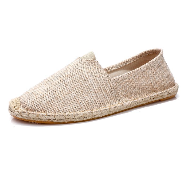 Spring/Summer Couple Espadrilles: Quick-Drying Canvas Loafers, Breathable Comfort, Durable Straw-Woven Fisherman Shoes