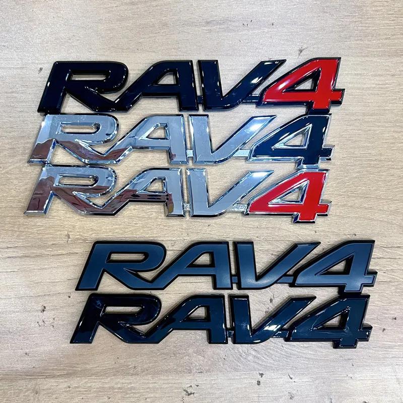 OAOV1 Car Trunk Suitcase Sticker RAV4 Car Logo Is Suitable for Toyota RAV4 Car Decoration Refit Parts Accessory 3D ABS