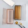 Cutlery Storage Tray Holder Tableware Organizer Spoon Fork Storage Box Plastic Container Cutlery Rack With Lid And Drainer
