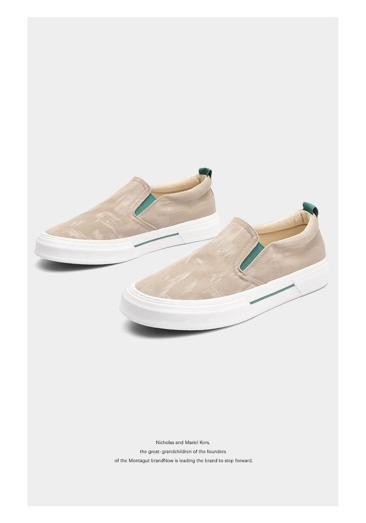 Men's Fashionable Slip-on Canvas Shoes: Spring Casual Low-top, Breathable, Light Luxury, Versatile.