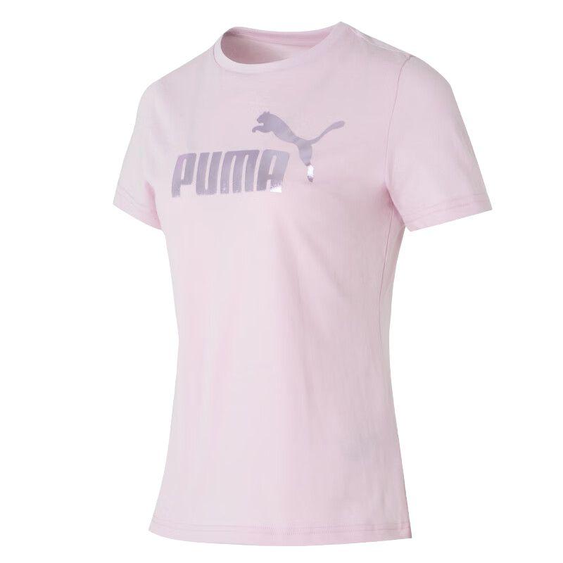 

Puma Свободный крой Дышащий Пуловер с круглым вырезом Футболка с коротким рукавом Женские топы Розовый 688938-90 S