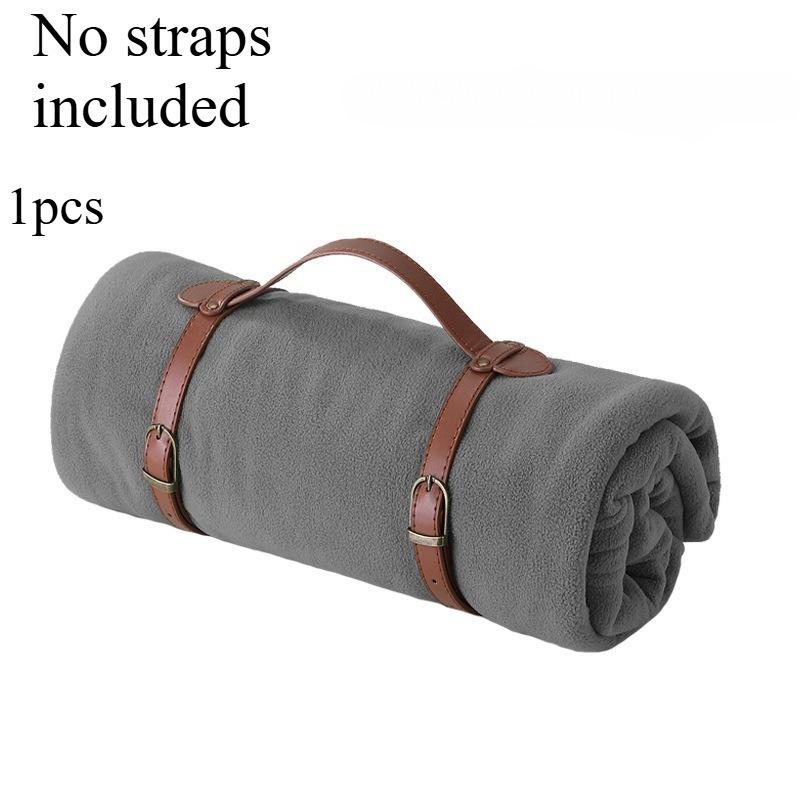

1pcs/set Yoga Warm Fleece Blanket Portable Microfiber Polyester Thermal Throw for Meditation Office Travel No Straps Included 100x150cm сірий