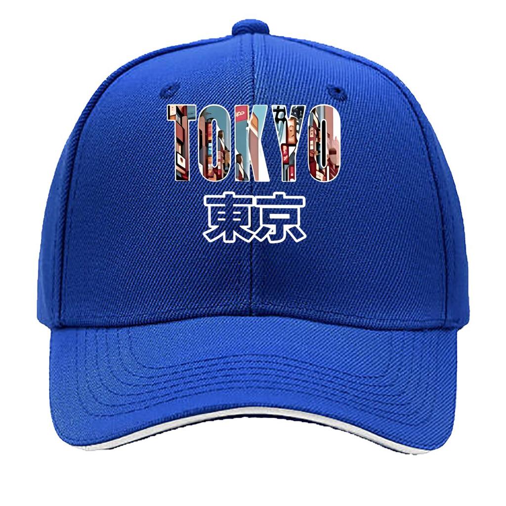 Unisex Tokyo Lettering Print Baseball Cap Text MachineWashable Outdoor Hat Suitable for Travel Sandwich Baseball Cap