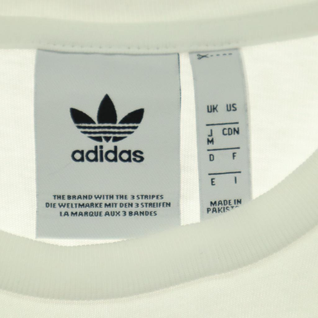 adidas Trefoil logo Short sleeve Round neck T-shirt M white Men's Used