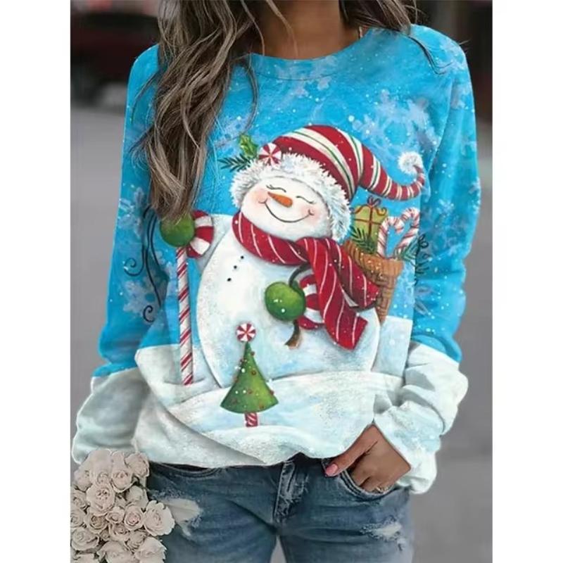 2024 Christmas Hoodie Snowman 3D Printed Sweatshirt for Men and Women Long Sleeve Hoodie Street Clothing Oversized Pullover Fash