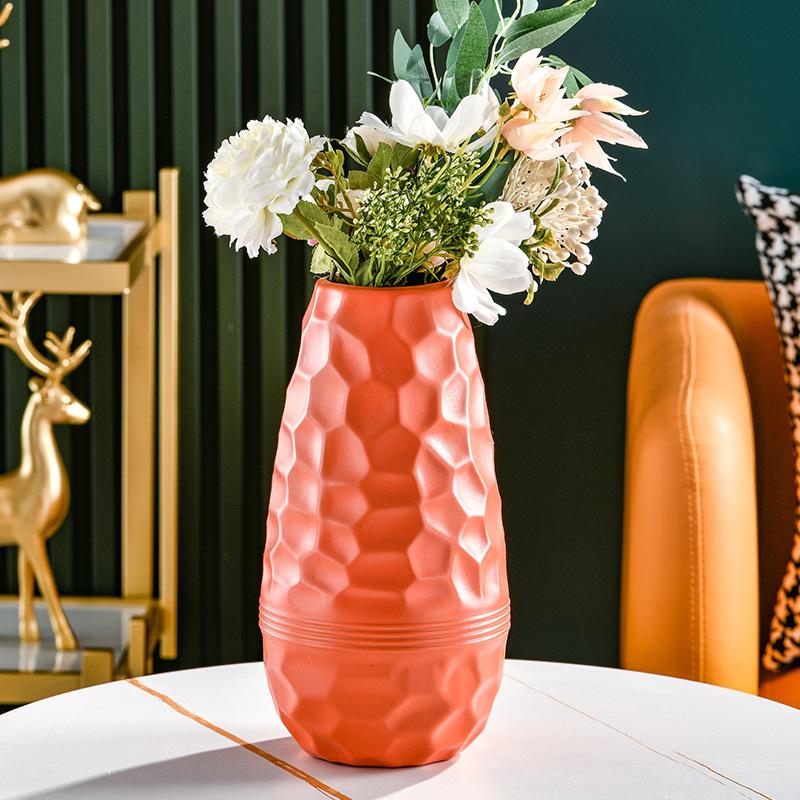 Creative meteorite plastic vase Nordic Unbreakable Plastic Flower Vase Simple Style Room Home table Modern Decoration vase