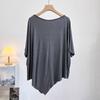 T-shirt Damski Jednolity Kolor Codzienny Duży Rozmiar Luźny Okrągły Dekolt Pulower Krótki Rękaw Top