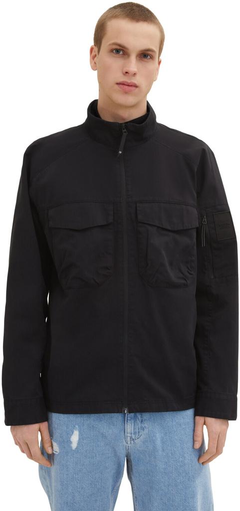 Mid-season Jacket Tom Tailor Denim Jacket In Utility Look (1035105) Black
