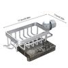 Kitchen sink faucet storage rack Versatile Faucet Drain Organizer Kitchen Sink Sponge Holder Faucet Storage Basket For Desktop