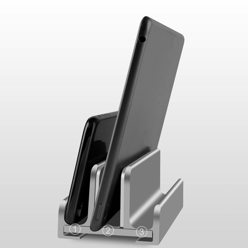 1/2/3 Slots Aluminum Laptops Holder Space-Saving Desktop Notebook Dock Vertical Laptop Stand  Phone