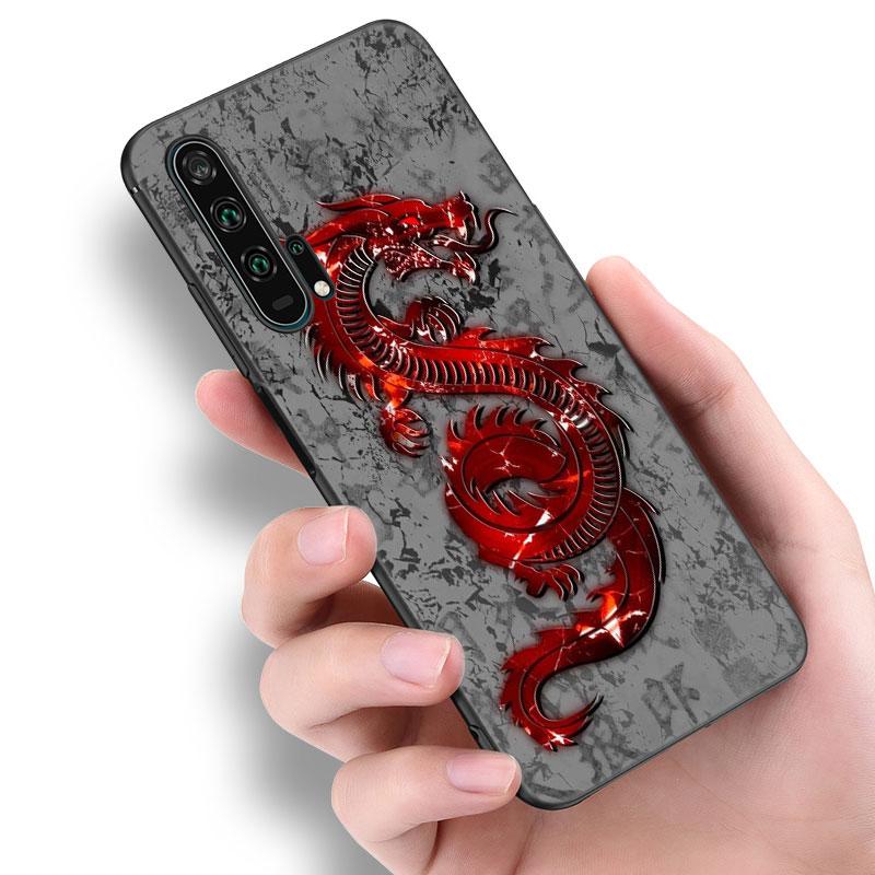Cartoon Dragon Phone Case For Huawei Honor 7A 8A 9X 20 Pro 8 10X Lite 7S 8C 8S 8X 9A 9C 10i 20i 30i 20E 20S Soft TPU Black Cover