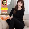 Tops/Pants Women Warm Thermal Underwear Round Neck Invisible Thermal Clothes Set Lingerie Thickened Warmth Long Pants Undershirt