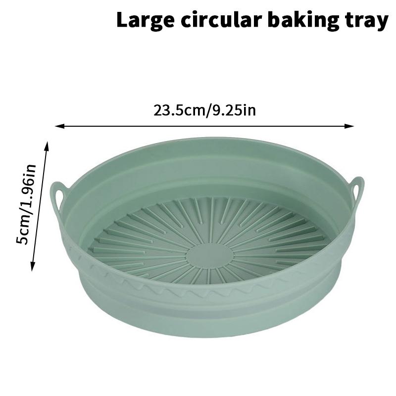 Foldable Air Fryer Silicone Mould Reusable Air Fryer Basket Food Safe Non Stick Air-Fryer Kitchen Accessorie Cooking Tool