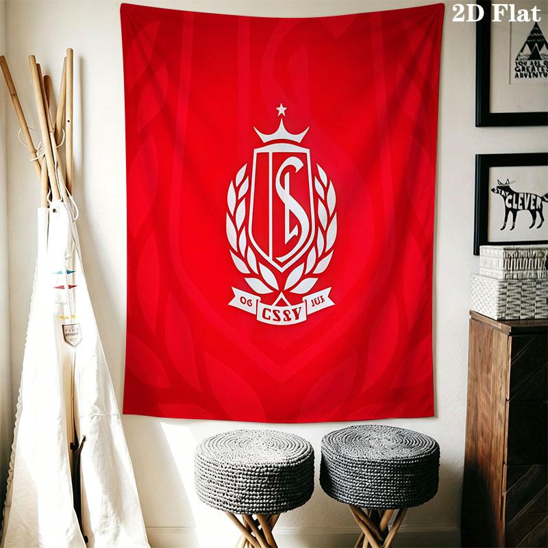 STD Liège logo Wall Hanging Printed Fabric Blanket Decorative Tapestries for Bedroom Living Room Home Decor