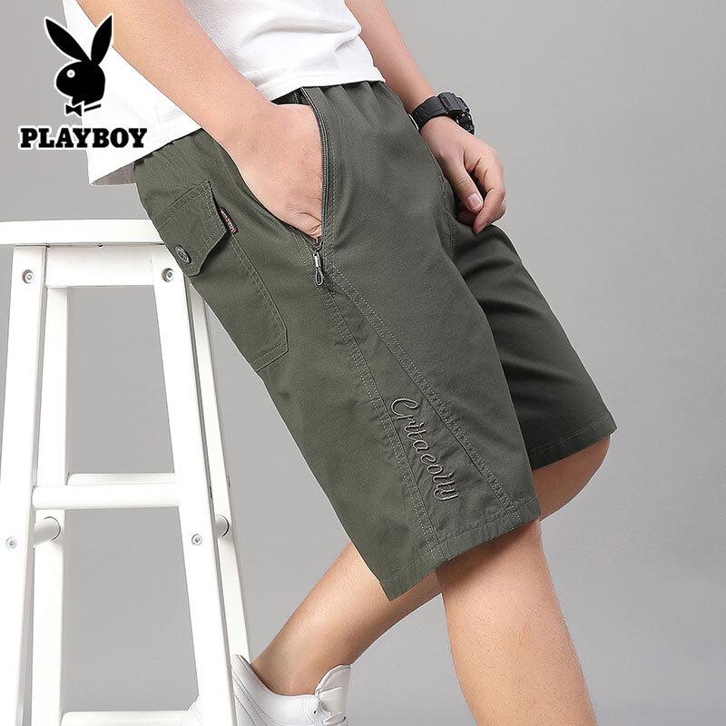 PLAYBOY Men s Loose Fit Pure Cotton Casual Shorts 4XL