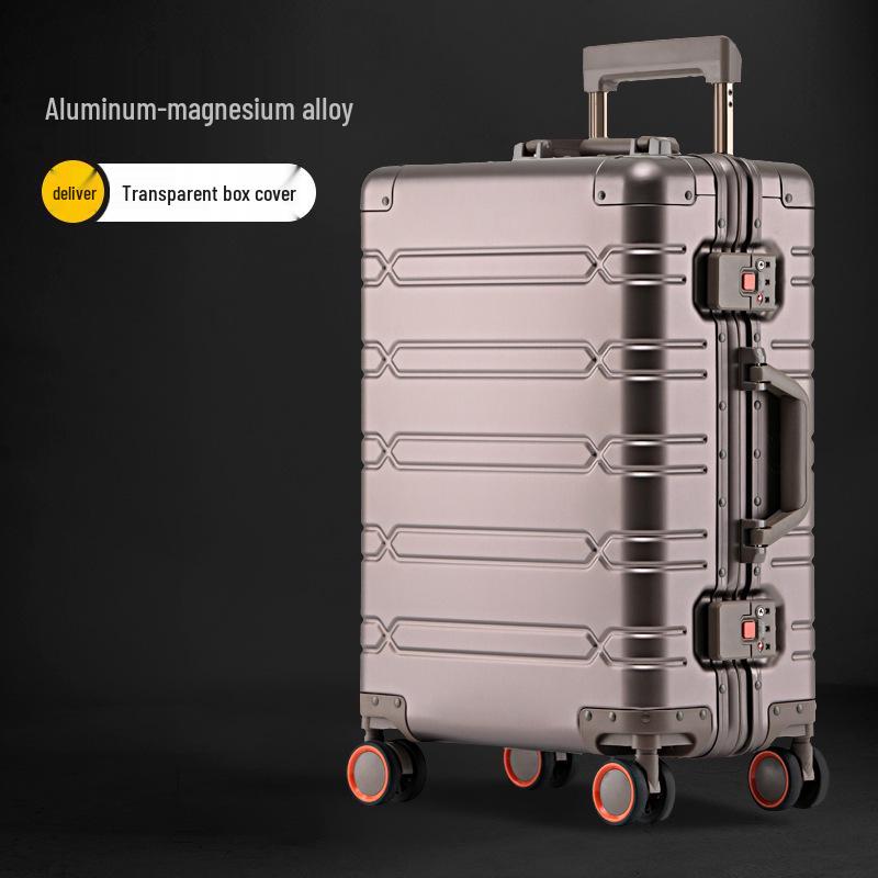 20" & 24" Durable Aluminum-Magnesium Alloy Carry-on & Large Capacity Travel Trolley Case