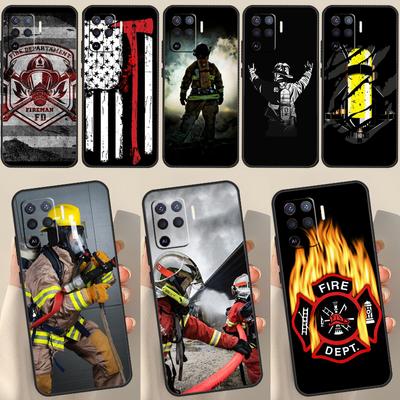 Firefighter Heroes Fireman pentru OPPO Find X3 Lite X5 Pro A5 A9 A31 A53 S A83 A91 A93 A54 A74 A94 A15 A16 A52 A72 Carcasa