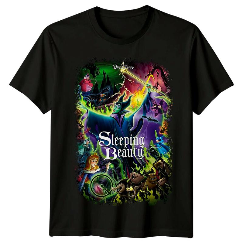 Sleeping Beauty (1959) Movie Poster Inspired Unisex T-Shirt Retro Tee Graphic Tee XL