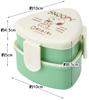 Skater Antibacterial Triangular Rice Ball Lunch Snoopy Design Box, Two-Tier, 500ml, Microwaveable, Cute, Kids' (ONWT1AG-A)